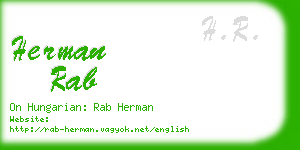 herman rab business card